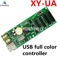 Free ship XY-UA USB full color LED controller card U-disk asynchronous lintel led control card 192*128pixels with 4*hub75b port