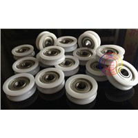 Nylon Roller Wheel with Bearing, Plastic Pulleys Small Plastic Roller Aluminum Window Rollers