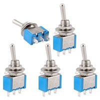 Promotion! New 5 Pcs AC 250V/3A 120V/6A On-Off 2 Position Spdt Self Locking Toggle Switch