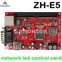 ZH-E5 Network/USB/serial communication led control card max 1280*128 pixels P10,p13.33,f3.75,P16 led lintel sign drive board