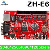 ZH-E6 Network/USB/serial port led control card 4096*128 pixels ethernet + U-disk outdoor led sign electronic controller board