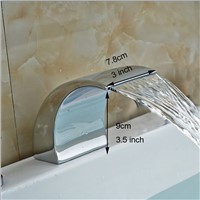 Factory Direct Sale Best Price Widespread Replace Waterfall Spout Deck Mounted Polished