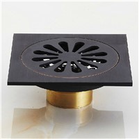 Square Floor Waste Grates 4-styles Bathroom  Shower Drain 4&amp;amp;quot; Oil Rubbed Bronze