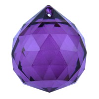 Dark Purple  40mm 40 pcs/lot  Crystal Glass Prism Ball Crystal Faceted Ball For Chandeliers Lighting Accessories