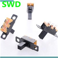 20pcs/lot  3 Pin 2 Position Black Mini Size SPDT Slide Switches On-Off PCB  DIY Material Electrical Tools Solder Lug #DSC0039