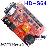 HD-S64 RS232 + USB port led control card single/dual/seven color led sign display module 256*1024 pixels support controller