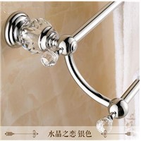 High Quality double Towel Bar,Towel Holder, Towel rack Solid Brass &amp; Crystal Made Chrome Finish