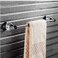Oil Rubbed Bronze Wall Mounted Bathroom Towel Rack Holder Crystal Hangers NEW