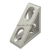 4 hole Inside Guesset Corner Angle L Brackets Fastener Fitting Round Hole for 3030 30x30 Aluminum Profile Extrusion 3030