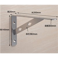 1Pair(2 PCS)/LOT 8&amp;amp;quot; 200mm Stainless Steel Shelf  Bracket  Support With Screws Detachable Hanging Support