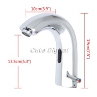 Brass Automatic Sensor Bathroom Basin Sink Tap Hands Touch Free Chrome Hot and Cold Water Sensor Bathroom Basin Faucets Mixer