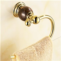 Luxury Marble Plating Copper Towel Ring Antique European Gold Polished Bathroom Towel Rack Towel Holder Bathroom Accessories DL4