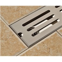 Brushed Nickel 70cm Floor Drainer Fast Draining Bathroom Shower Floor Drain New