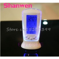Digital LCD Alarm Clock Calendar Thermometer Backlight Home Essential New #G205M# Best Quality