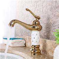 New Luxury Bathroom Basin Faucet small Single Handle with diamond Refinement Sink Mixer water Tap