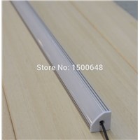 20pcs/lot L Shape aluminum profile for led strip Milky/Clear PC