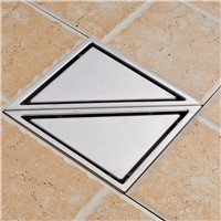 Modern Two Triangle Stainess Steel Floor Drain Water Discharge Ground Leakage