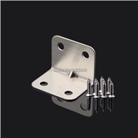 100pcs 27*27*35mm stainless steel angle Corner bracket L shape frame board shelf support+self-tapping screws furniture accessory