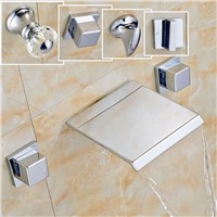Factory Promotion Best Quality Wall Mounted Bathroom Faucet Chrome Finish Dual Handles