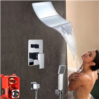 Bathroom Concealed shower faucet mixing Valve Shower set Embedded box Dual function Rain Waterfall Shower Faucet Control taps
