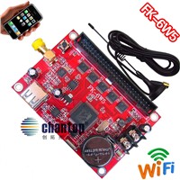 FK-6W5 wifi+USB led controller board 4096*48/768*256 pixel wireless PC/Phone APP support p10,p13.33,p16,p4.75 led control card