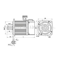 1set 220V AC Servo motor and driver 4N.M 1.0KW 2500RPM AC Servo Motor 80ST-M04025 + Matched Servo Driver