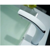 New arrival high quality white and chrome single lever brief bathroom sink faucet basin faucet,sink mixer