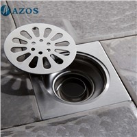 304 Stainless Steel Nickel Brushed Toilet Floor Drain Strainer Grates Waste Bathroom Shower Ground Overflow Fitting PJDL011