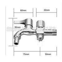 high quality outdoor garden tap Double water out washing machine water tap wall mounted flower garden taps multi-function tee