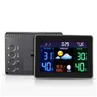 Digital LCD Wireless Weather Station Clock Alarm Electronic Indoor Outdoor Thermometer Hygrometer Calendar Moon Phase Display