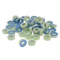 NFLC 50Pcs Pale Green Blue Iron Core Power Inductor Ferrite Rings AT44-52