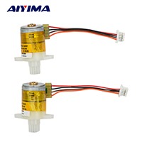 Aiyima 2PCS Two phase four wire 15MM stepper motor Planetary gear reducer 15degree Large torque mini step motor