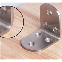 Furniture Round End Right Angle Bracket Fastener, Stainless steel angle code right angle, 4 pieces one bag