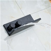 Modern Oil Rubbed Bronze Wall Mounted Bathroom Shower Faucet Tub Mixer Tap Dual Handles