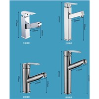 Bathroom Pull out basin faucet bathroom water tap with sprayer shower head chrome pull down basin mixer