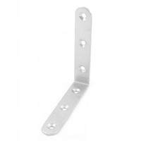 CSS 100mm x 100mm Stainless Steel 6 Holes Right Angle Bracket 2 Pcs