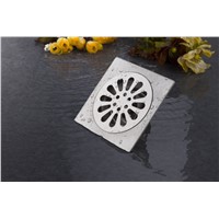 10 x 10cm Stainless Steel Square Shower Floor Drain with Removable Strainer