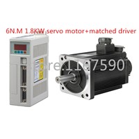 NEW Servo motor system kit 6N.M 1.8KW 3000RPM 110ST AC Servo Motor 110ST-M06030+ Matched servo motor driver