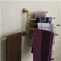 Antique brass towel rod The bathroom towel rack 5 bar towel rod Folding Movable Bath Towel bar B-88015