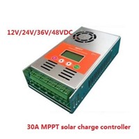 high quality 2 years warranty 30A 12V/24V/36V/48V auto work MPPT Solar Charge Controller Regulator for solar system
