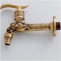 Luxury Antique Brass Decorative Outdoor Faucet Garden Bibcock Tap Bathroom Washing Machine /mop Faucet