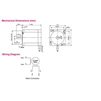 Nema 42 2phase 20N.m 2832ozf.in stepper Motor 110mm frame 19mm shaft 110J18150-460 JMC