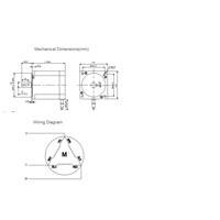 Nema 42 3phase 16N.m 2266ozf.in stepper Motor 110mm frame 19mm shaft 110J12185-360 JMC