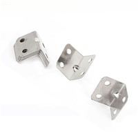 DHDL-Stainless Steel Corner Braces Angle Brackets Silver Tone 8PCS