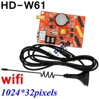 2pcs/lot HD-W61 wifi / U disk led controller card 1024*32 pixels wireless P10,f3.75,p7.62 display module led control drive board