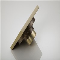 epak High Quality Antique Brass Bathroom Shower Square Floor Drain Cover 4&quot; Waste Shower Drainer