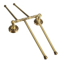 Vintage Solid Brass Towel Racks Carved Towel Bar Antique Four Tiers Bath Towel Holder Bathroom Products Accessories AC