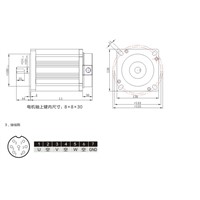 Nema 51 3phase 50N.m 7080ozf.in stepper Motor 130mm frame 19mm shaft 130J12280-368 JMC