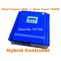 MAYLAR@ Rated Battery Voltage360V380V Wind Turbine5KW+PV Model1.5kW Hybrid Controller With Communication LCD For Off-grid System