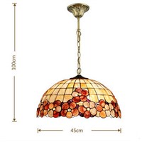 Tiffany Mediterranean Sea style natural shell lampshade pendant lights LED lamparas colgantes lustre vintage lamp hanging lamps